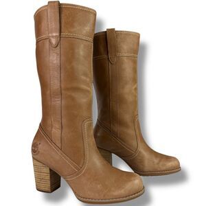 Timberland Earthkeepers Rudston Tall Western Riding Boots Brown Leather 5.5